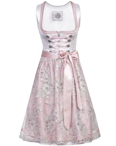 MarJo Dirndl Wendi mit Spitzenschürze 693550 | Puderrosa 50cm 32 von MarJo