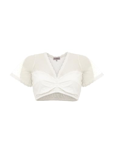 MarJo Damen Dirndlbluse ANZING Offwhite, 44 von MarJo