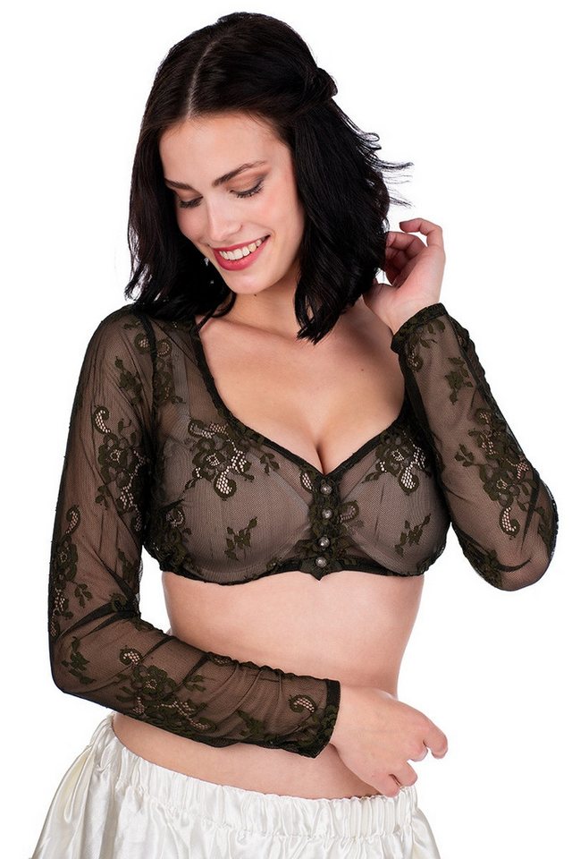 MarJo Dirndlbluse Dirndlbluse - HANNI-MARIA LA - bottle green von MarJo