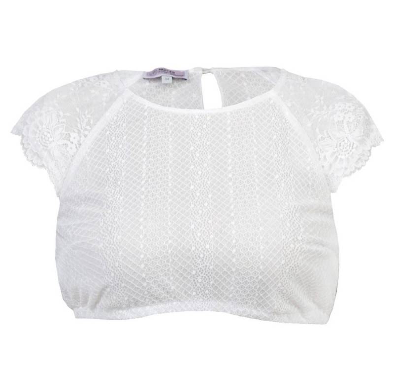 MarJo Dirndlbluse Spitzen Bluse 'Klara-Dalida' Flügelarm, Offwhite von MarJo