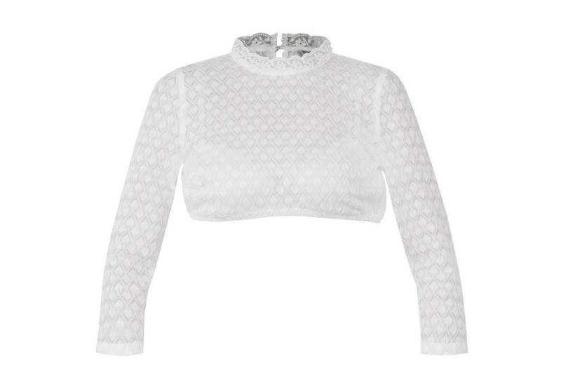MarJo Dirndlbluse MarJo Dirndlbluse 'Bernried' Langarm, Weiß von MarJo