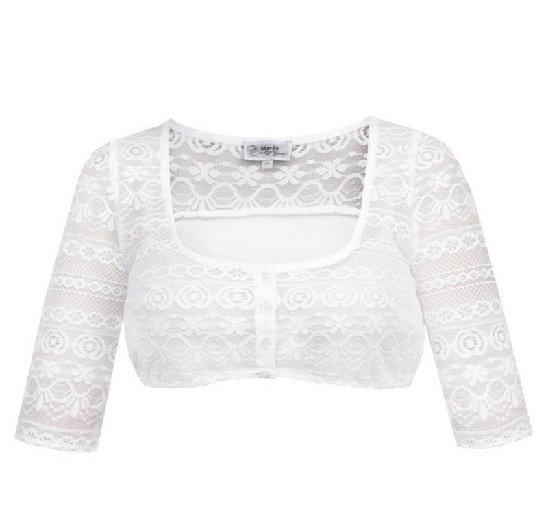 MarJo Dirndlbluse 'Ganina-Candia' Traditionell Halbarm, Offwhite von MarJo