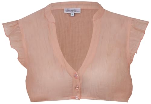 MarJo Dirndlbluse Waldbrunn Flügelarm Peach Größe 32 von MarJo