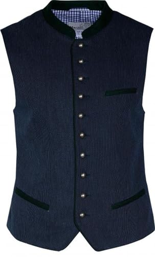 MarJo - Herren Trachten Weste in dunkelblau, Agonis (709200-020041), Größe:50, Farbe:dunkelblau (0142) von MarJo