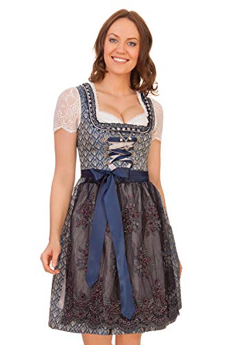 MarJo Midi Dirndl 2tlg. - FENZA - blau von MarJo