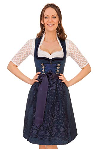 MarJo Midi Dirndl 2tlg. - GONA - dunkelblau von MarJo