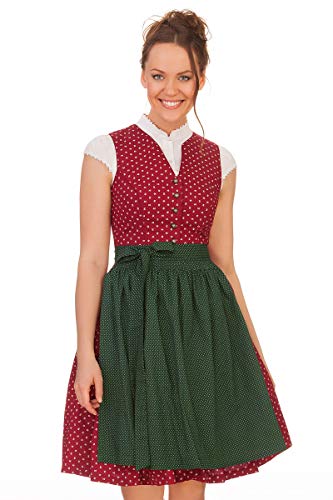 MarJo Midi Dirndl 3tlg. - BERNALDA - rot von MarJo