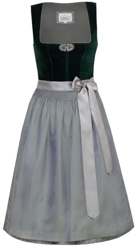 MarJo Samt Dirndl Swantje flaschengrün Midi 75 cm Größe 36 von MarJo
