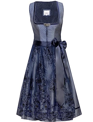 MarJo Trachten Dirndl Marisol Spitzenschürze 597365 | Blau - 65cm 42 von MarJo