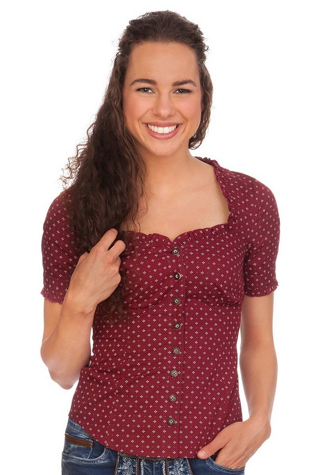 MarJo Trachtenbluse Trachtenbluse - NENITA-BRENDA - bordeaux von MarJo