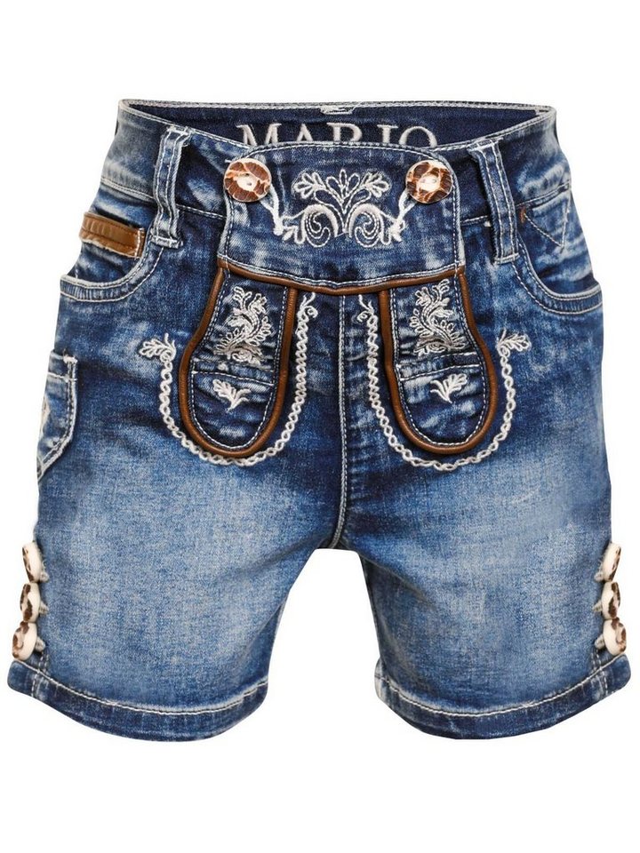 MarJo Trachtenhose Kinder JEANSSHORT KIDS blau von MarJo