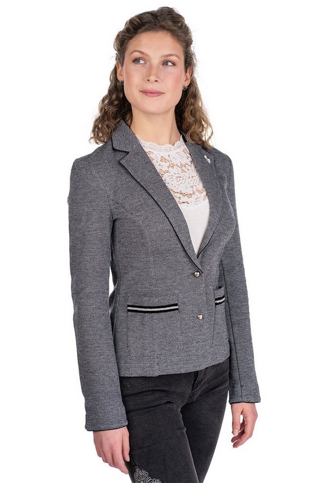 MarJo Trachtenjanker Trachtenjacke Damen - MARGA - eisgrau, schwarz-grau von MarJo