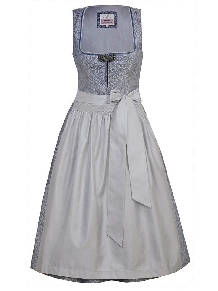 MarJo Trachtenkleid Midi Dirndl 2tlg. 68cm JESSICA blau silbergrau von MarJo