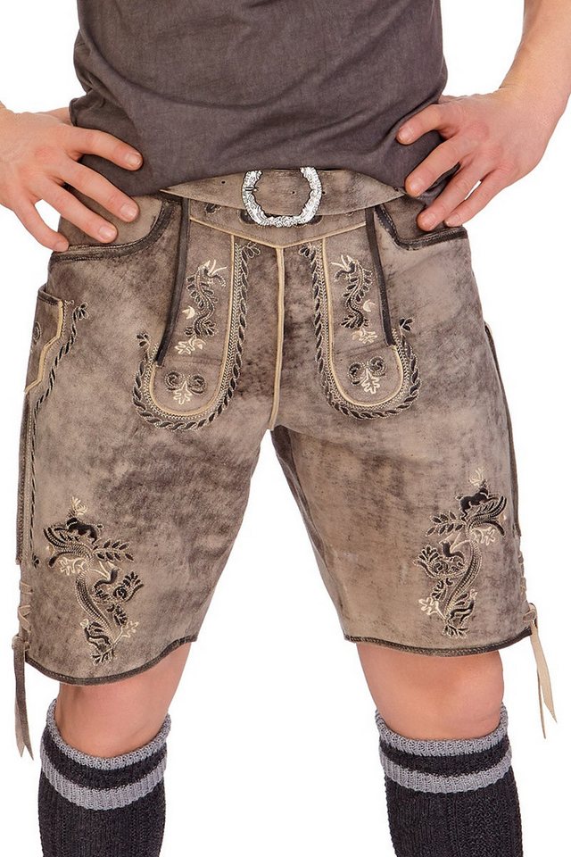 MarJo Trachtenlederhose Lederhose Herren kurz - TIBOLD - fels von MarJo