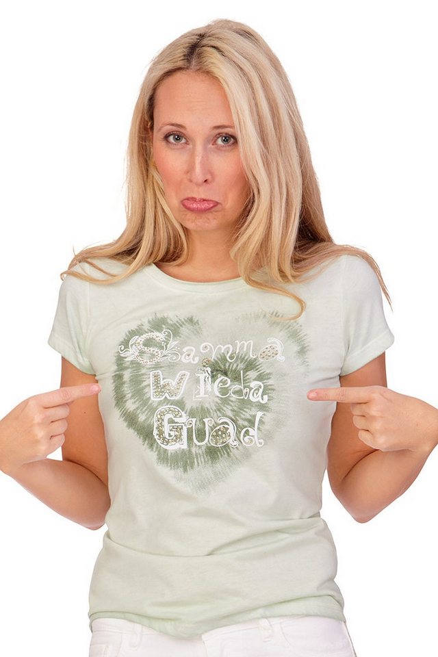 MarJo Trachtenshirt Trachtenshirt Damen - EMMA - soft sage von MarJo