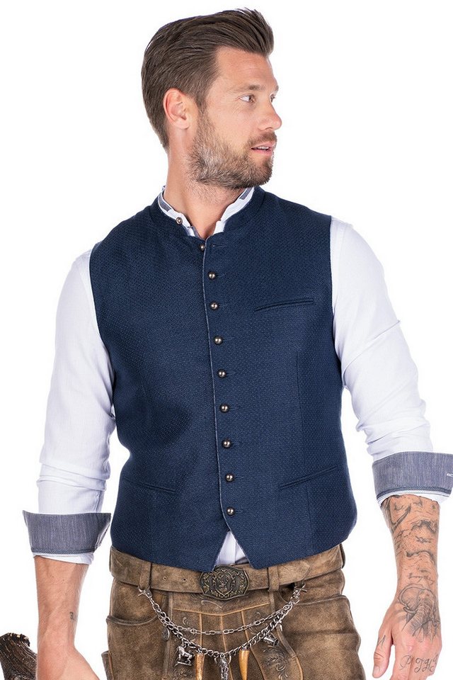 MarJo Trachtenweste Leinenweste - LEINBURG - navy von MarJo