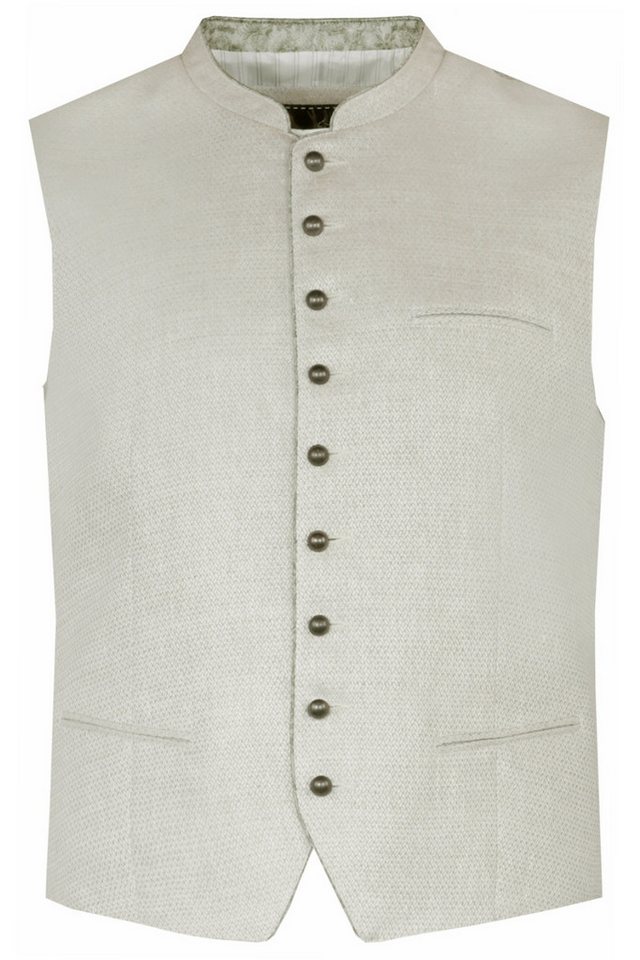 MarJo Trachtenweste Leinenweste - LEINBURG - taupe/salbei von MarJo