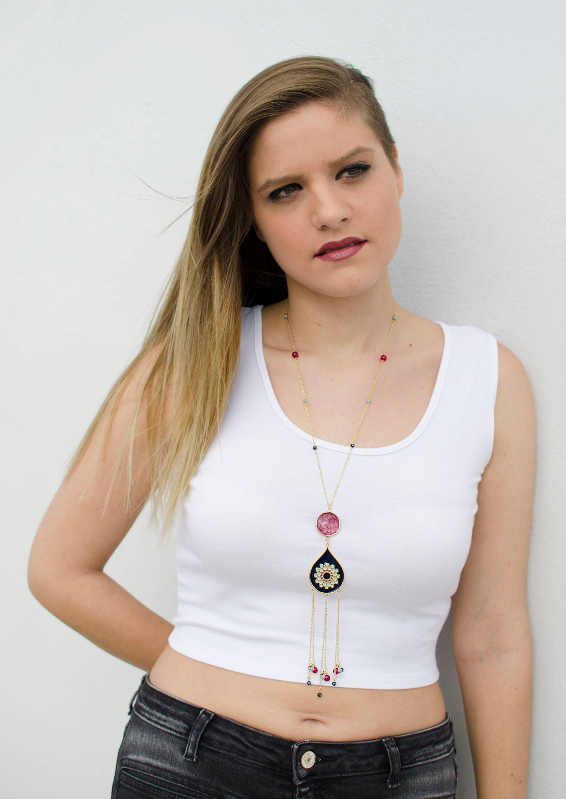 Lange Edelstein Halskette, Achat Anhänger Evil Eye Bunte Emaille Teardrop Statement Boho Halskette Lange Edelstein Halskette, Achat Anhänger Evil Eye Bunte Emaille Teardrop Statement Boho Halskette von MarKiJewelry