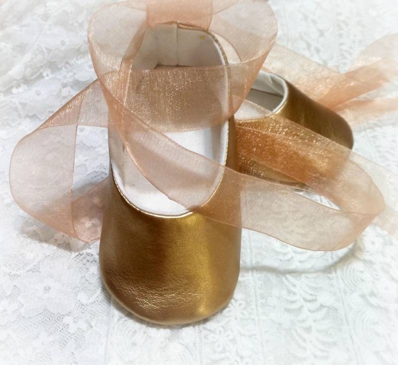 Glitter Gold Schuhe Für Kleinkinder - Baby Geschenk, Mädchen Ballerina Schuhe, Unterkleid Prinzessin Weiche Sohle Pre-Walker, Säugling Hausschuhe von MarVikBaby