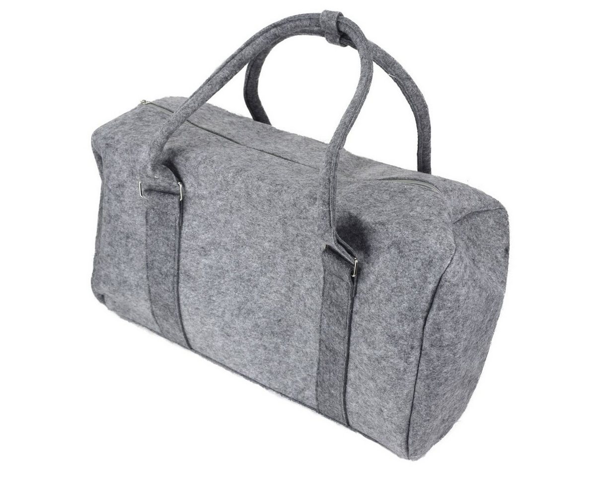 Marabellas Shop Tragetasche Filztasche mit 2 Tragehenkeln Grau oder Anthrazit 50x30x23cm Weekender (1-tlg), mit Reißverschluss von Marabellas Shop