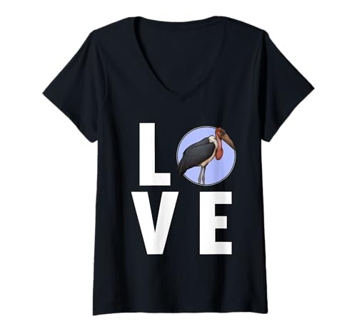 Damen Marabus Marabu T-Shirt mit V-Ausschnitt Damen Marabus Marabu T-Shirt mit V-Ausschnitt von Marabus Marabu Tier Shop