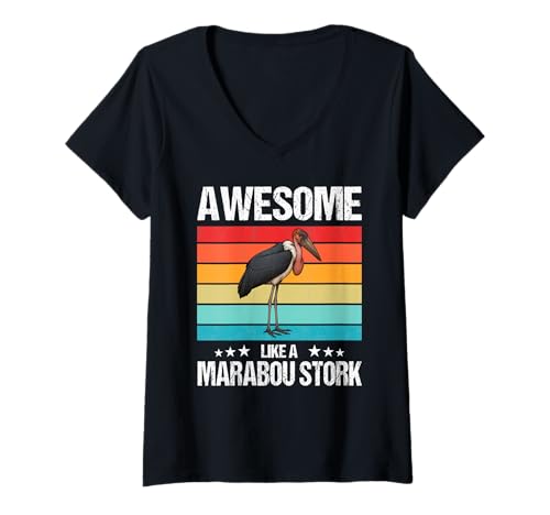 Damen Marabus Marabu T-Shirt mit V-Ausschnitt Damen Marabus Marabu T-Shirt mit V-Ausschnitt von Marabus Marabu Tier Shop