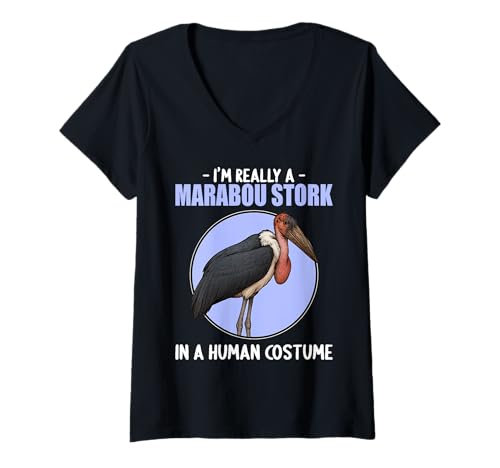 Damen Marabus Marabu T-Shirt mit V-Ausschnitt Damen Marabus Marabu T-Shirt mit V-Ausschnitt von Marabus Marabu Tier Shop