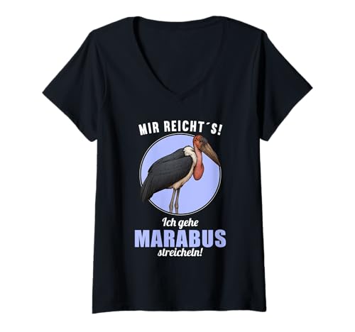 Damen Marabus Marabu T-Shirt mit V-Ausschnitt Damen Marabus Marabu T-Shirt mit V-Ausschnitt von Marabus Marabu Tier Shop