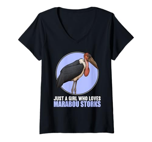 Damen Marabus Marabu T-Shirt mit V-Ausschnitt Damen Marabus Marabu T-Shirt mit V-Ausschnitt von Marabus Marabu Tier Shop