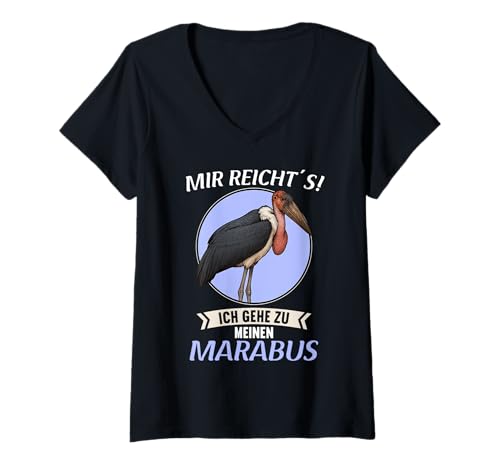 Damen Marabus Marabu T-Shirt mit V-Ausschnitt Damen Marabus Marabu T-Shirt mit V-Ausschnitt von Marabus Marabu Tier Shop
