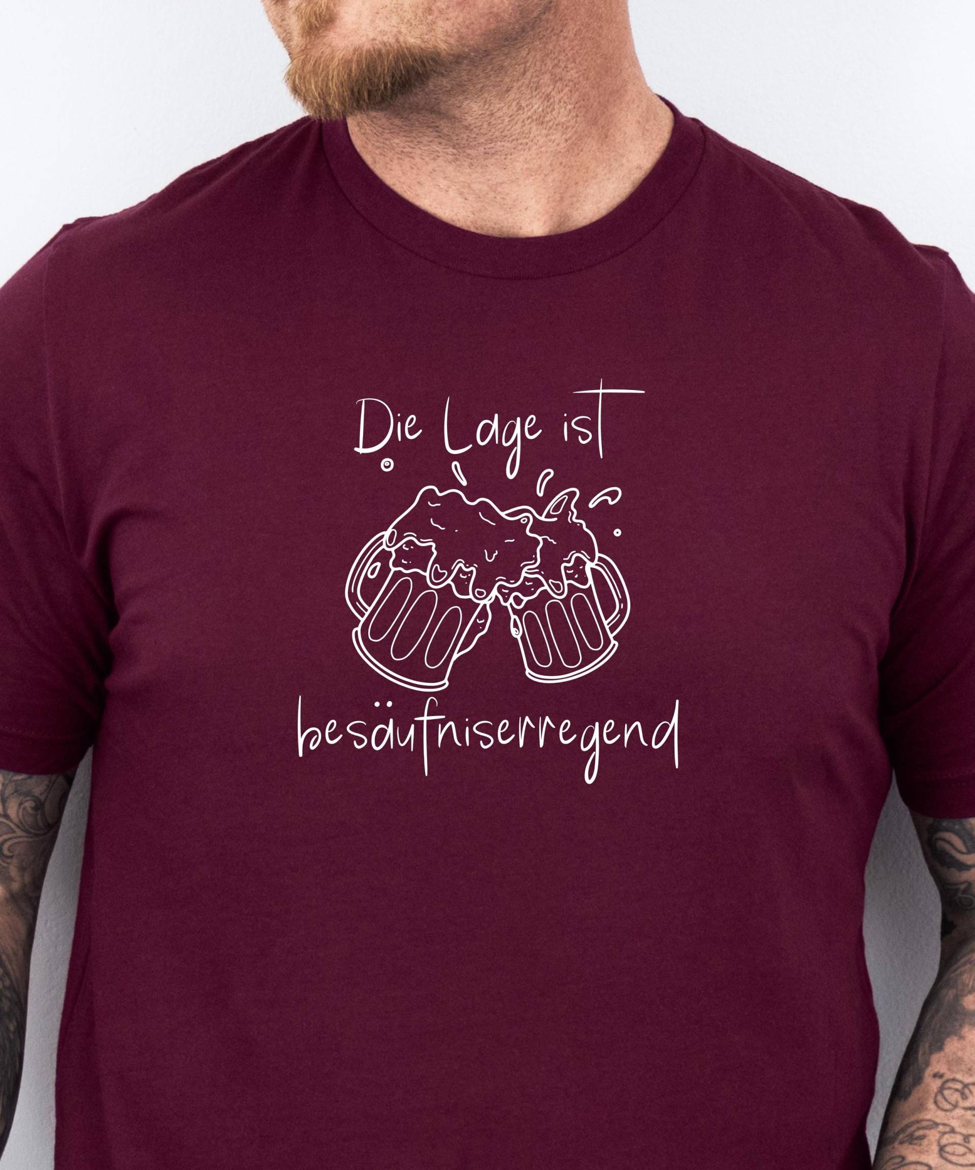 Die Lage Ist Besäufniserregend Shirt Lustiges Oktoberfest Bier Shirt, Männer Jga Witziges Shirt Mit Spruch von MaranitaDesigns