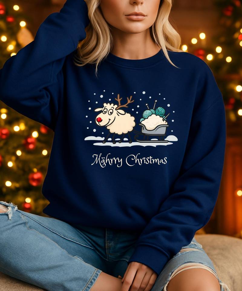 Lustiger Weihnachtspullover, Hobby Stricken Pullover, Häkeln Weihnachtsgeschenk Für Oma, Mama, Tante, Weihnachts-Sweatshirt von MaranitaDesigns