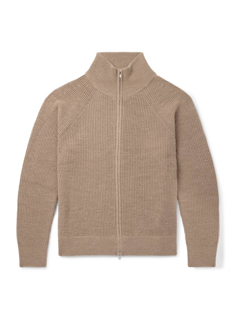 Marant - Benett Ribbed Merino Wool Zip-Up Sweater - Men - Brown - M von Marant
