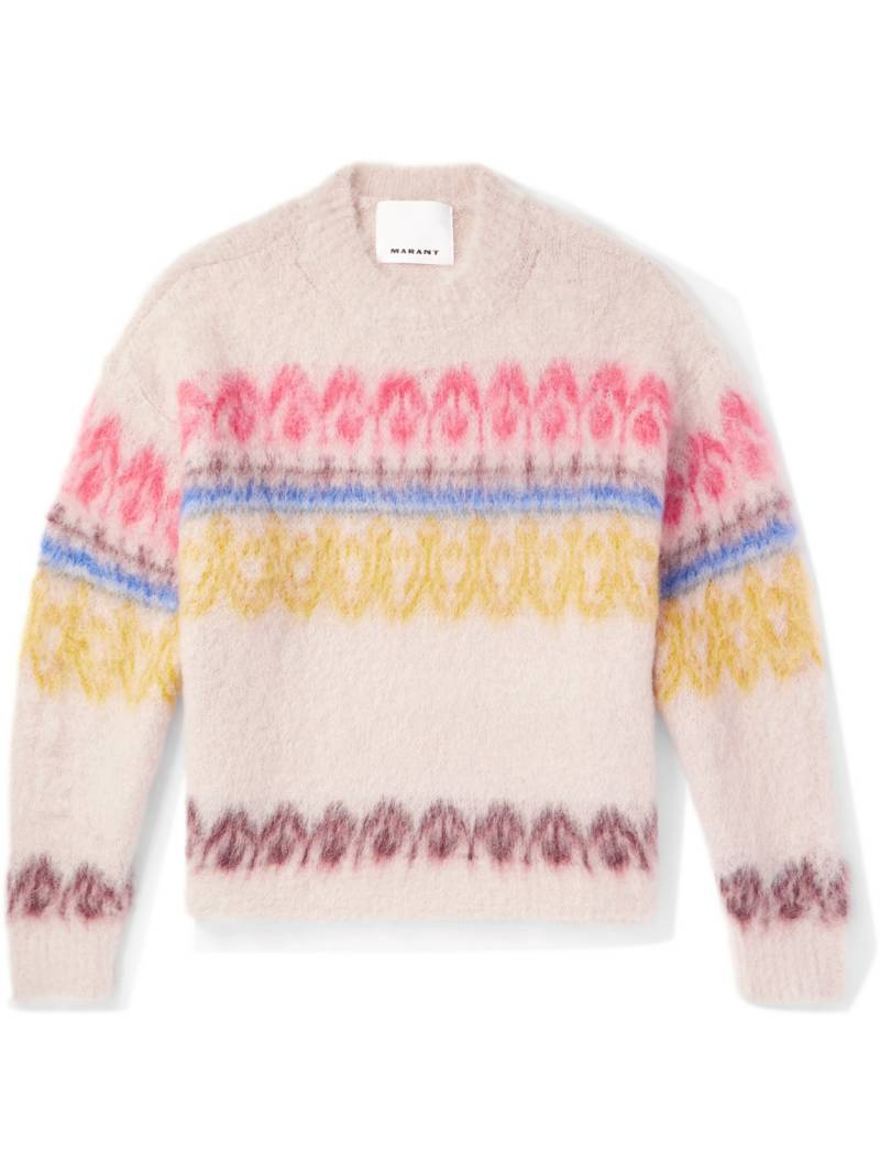 Marant - Dully Brushed Wool-Blend Jacquard Sweater - Men - Neutrals - XL von Marant