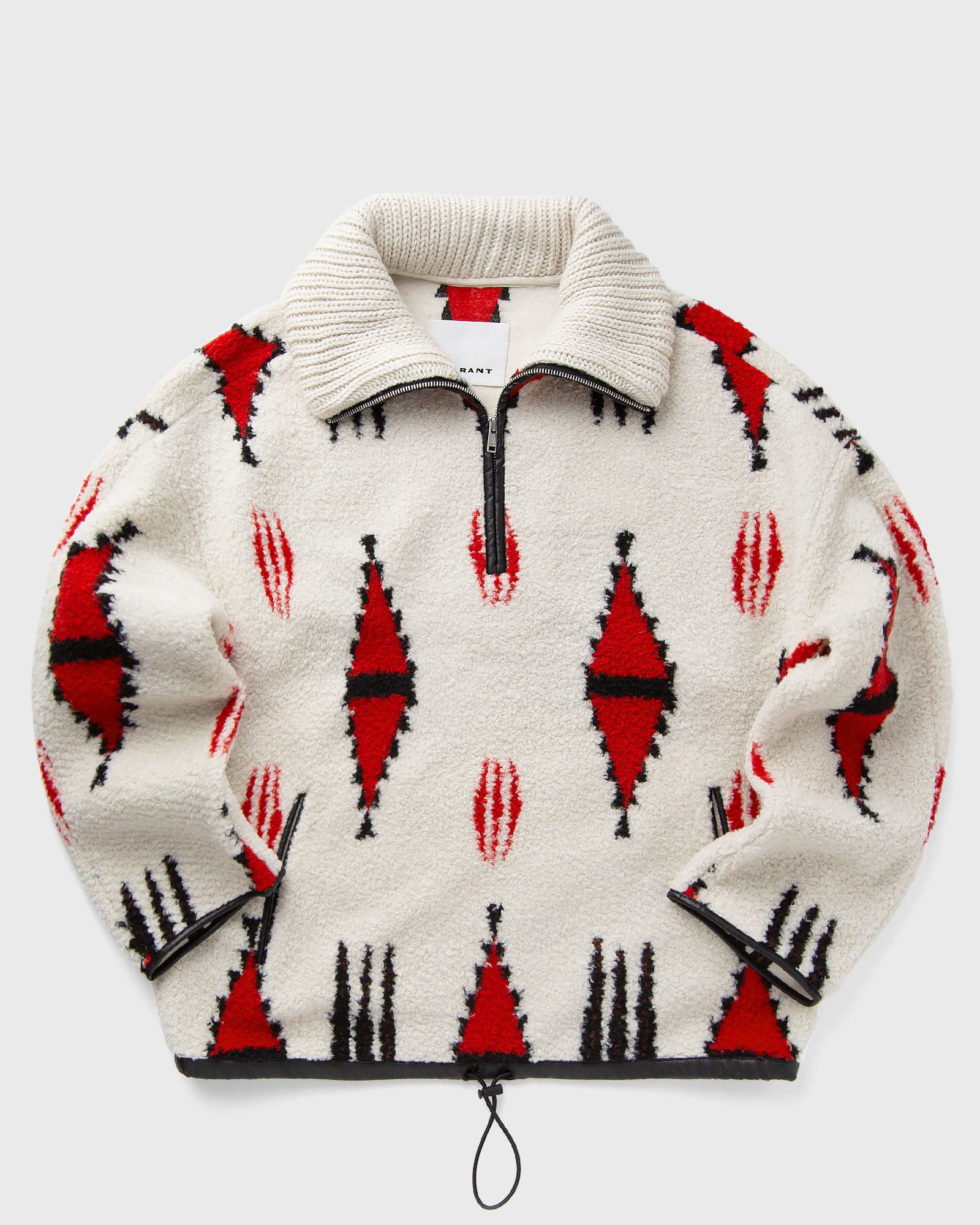 Marant GRAPHIC FLEECE SWEATSHIRT men Half-Zips red|beige in Größe:XL Marant GRAPHIC FLEECE SWEATSHIRT men Half-Zips red|beige in Größe:XL von Marant