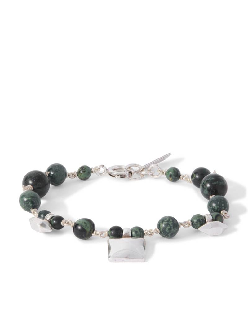 Marant - Jack Silver-Tone and Jasper Beaded Bracelet - Men - Green - 1 von Marant
