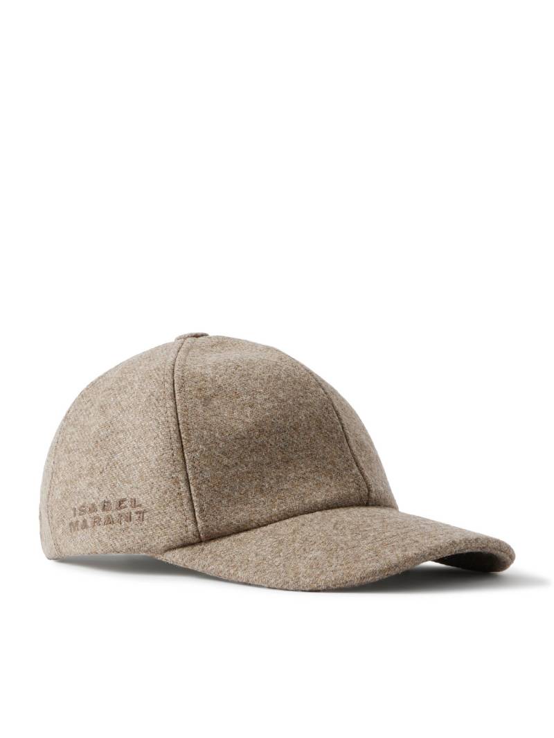 Marant - Tomas Logo-Embroidered Virgin Wool Baseball Cap - Men - Neutrals - 57 von Marant