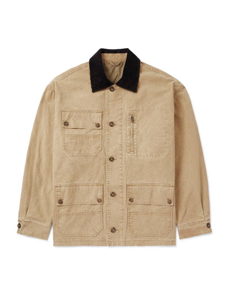 Marant - Travis Oversized Corduroy-Trimmed Denim Jacket - Men - Brown - M von Marant