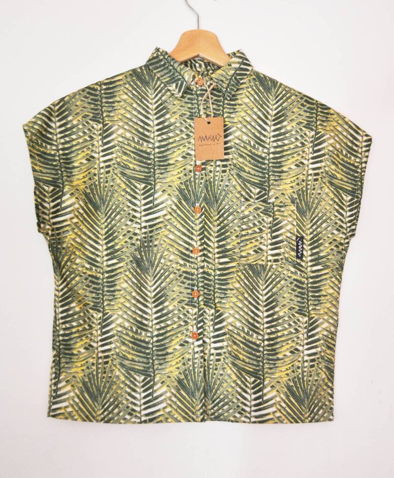 Damenhemd, Handflächenprint Damenhemd, Handflächenprint von MarartClothing