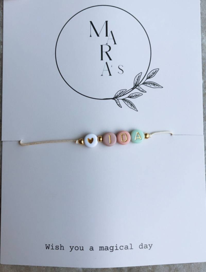 Namens Armband | Buchstaben Letter Personalisierter Schmuck| Jungesellenabschied Hochzeit Geburtstag von MarasBracelet