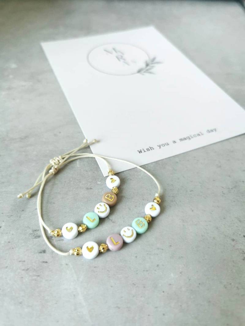 Namens Armband | Buntes Buchstaben Letter Personalisierter Schmuck| Jungesellenabschied Hochzeit Geburtstag von MarasBracelet