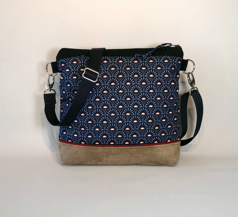 Blaue Umhängetasche Handtasche Damen Tasche Schultertasche von MarasTaschen