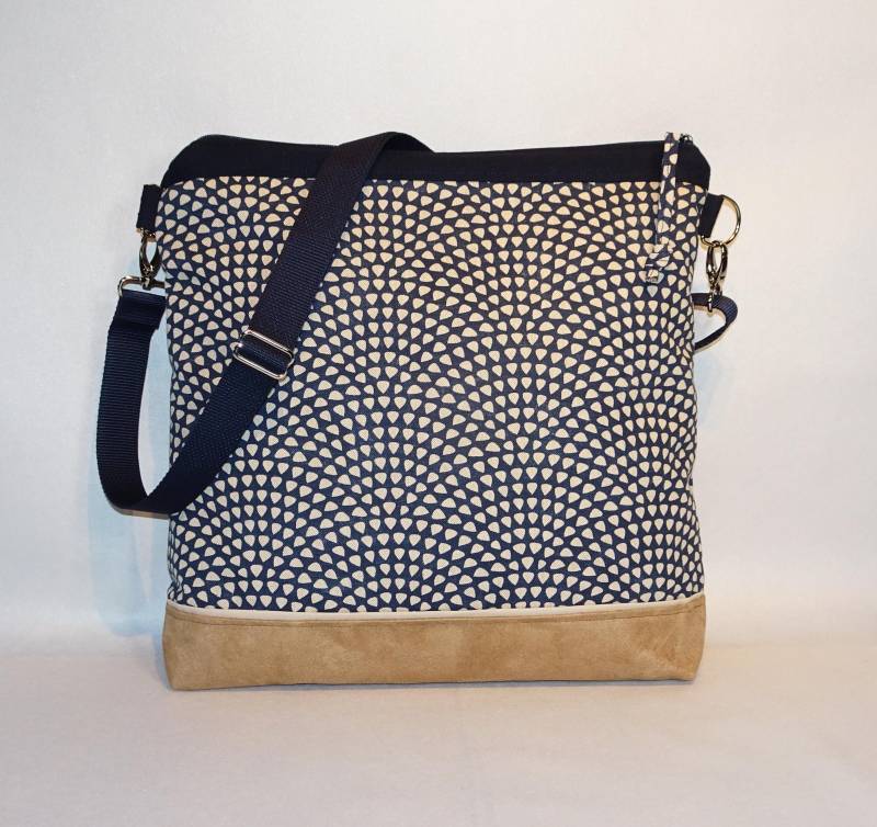 Umhängetasche Gross Blau Handtasche Damen Dunkelblau von MarasTaschen