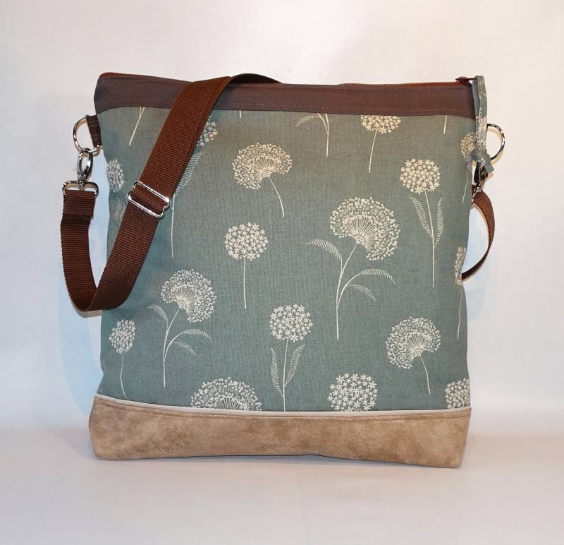 Umhängetasche Gross Pusteblume Handtasche Damen Grün von MarasTaschen