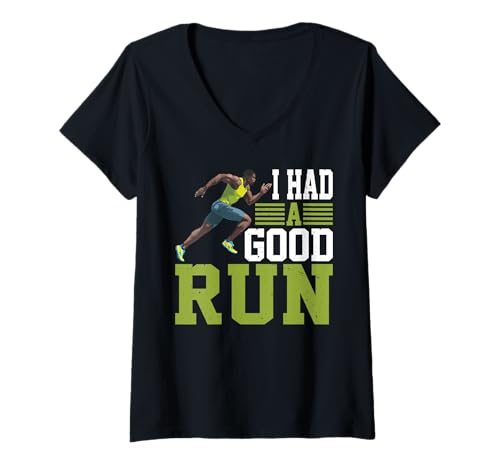 Damen I Had A Good Run Marathon Runner Training - T-Shirt mit V-Ausschnitt Damen I Had A Good Run Marathon Runner Training - T-Shirt mit V-Ausschnitt von Marathon -Finisher Humor und Stolz