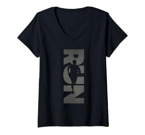 Damen Laufen Joggen Laufen Cross Country Sprinter Workout Sport T-Shirt mit V-Ausschnitt Damen Laufen Joggen Laufen Cross Country Sprinter Workout Sport T-Shirt mit V-Ausschnitt von Marathon Runner Jogger Sprinter Gifts Runners