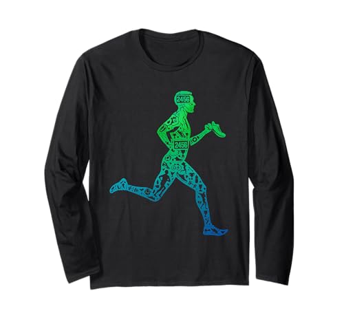 Joggen Laufen Sprinter Cross Country Workout Training Herren Langarmshirt von Marathon Runner Jogger Sprinter Gifts Runners
