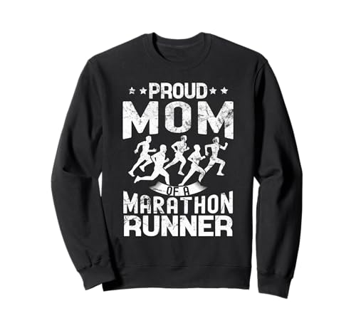 Stolze Mutter eines Marathonläufers Mama Geschenke im Used-Look Sweatshirt von Marathon Runner Matching Family tees