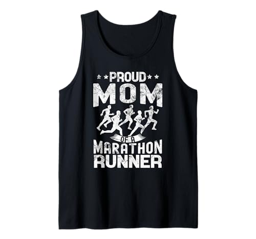 Stolze Mutter eines Marathonläufers Mama Geschenke im Used-Look Tank Top Stolze Mutter eines Marathonläufers Mama Geschenke im Used-Look Tank Top von Marathon Runner Matching Family tees