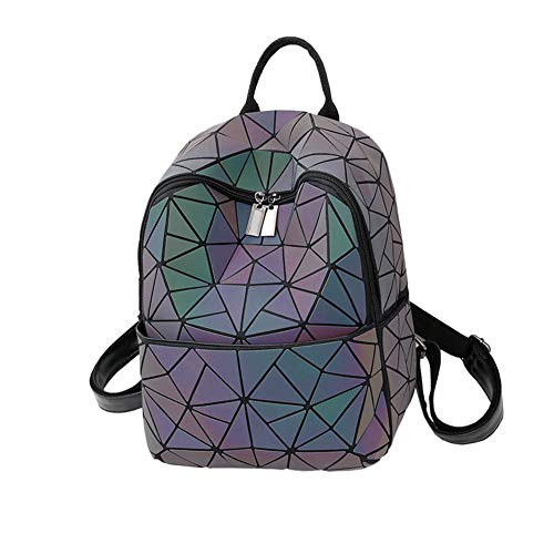 Frauen Rucksack Leuchtende Geometrische Nightglowing Mode Bunte Rhombic Daypack Rucksack Taschen für Frauen Mädchen Campus Outdoor-reisen von Marber